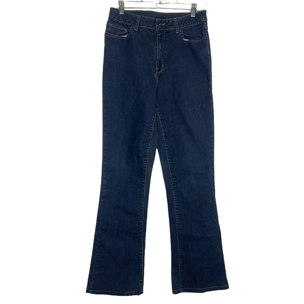 L.L.Bean Classic Fit Bell Bottom Blue Jeans Size 10 Tall